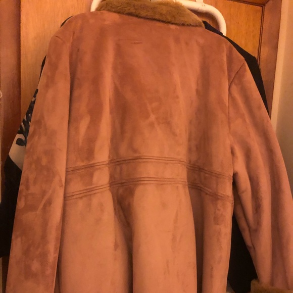 Camel Color Faux Shearling very warm lined w/fur - Picture 2 of 4